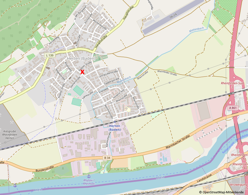 Lageplan, © OpenStreetMap-Mitwirkende